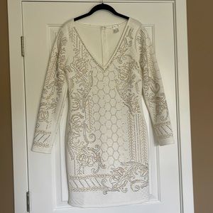 Venus Dress - never worn before except to try on! White with gold beads